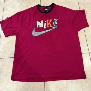 Nike Men's Burgundy Graphic Tee